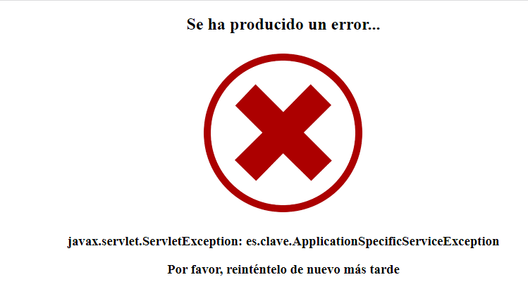 Error al usar Cl@ve